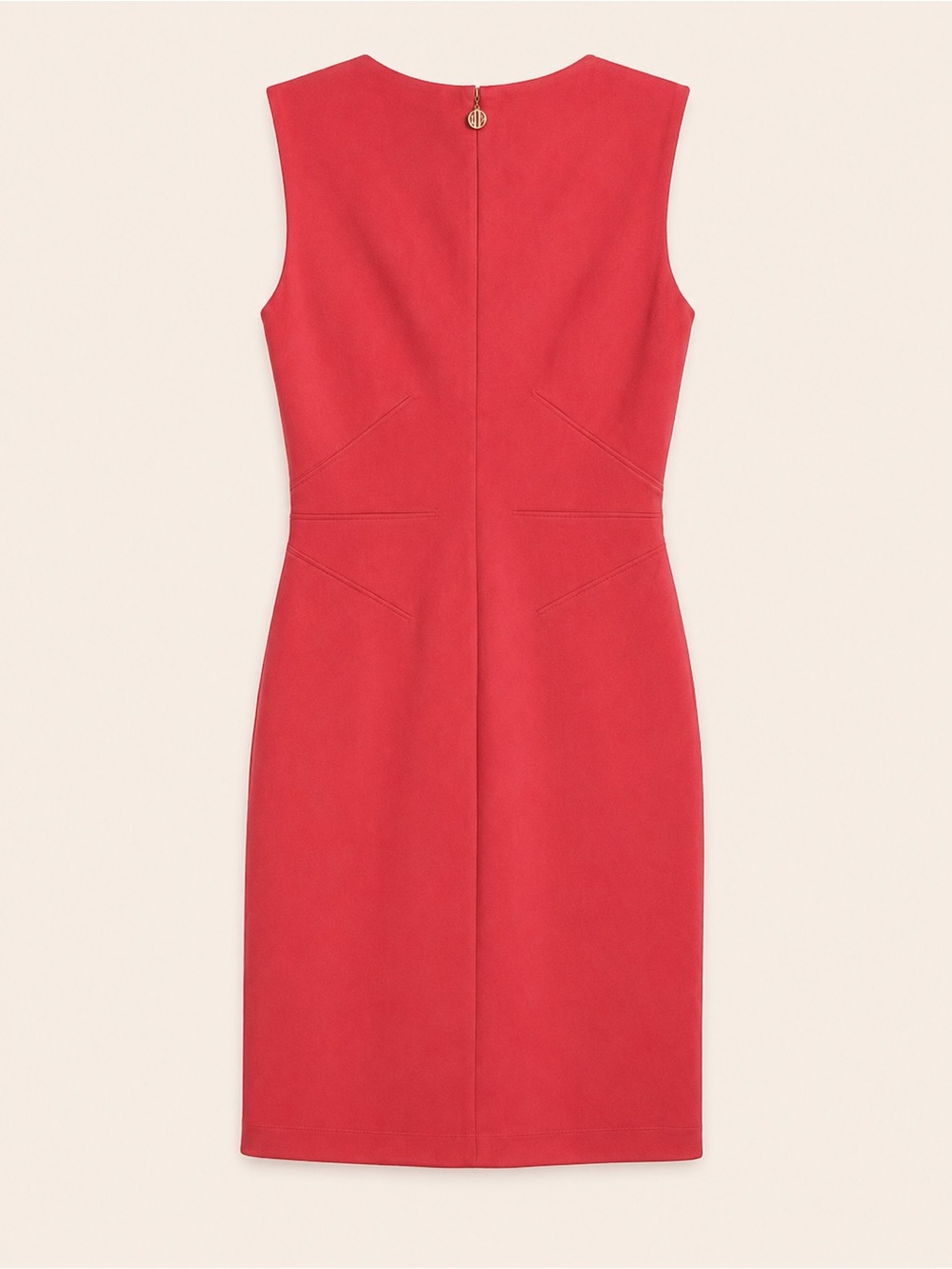 Tommy Hilfiger Coral Pink Zip Back Sheath Dress Size 6 - Picture 2 of 4